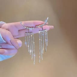 2023 Luxury Women's Earrings Rhinestone Fringe Hanging Zircon Earrings New Shiny Wedding Statement Party Jewelry Gifts