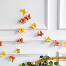 2/5 Strings Paper Butterfly Garland Hanging Wedding Fairy Birthday Party Decoration Butterflies DIY Banner Baby Shower Suppie
