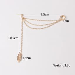 New Fashion Leaf Ear Cuff for Women Personality Punk Gold Color Leaves Pendants Female Clip Earrings Brincos boucle d'oreille