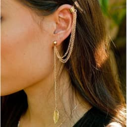New Fashion Leaf Ear Cuff for Women Personality Punk Gold Color Leaves Pendants Female Clip Earrings Brincos boucle d'oreille
