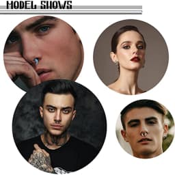 2-6pcs Acrylic C Shape Pincher Tapers Septum Buffalo Taper Expander Nose Ring Plugs Piercing Jewelry with Black O-Rings 4G-00G