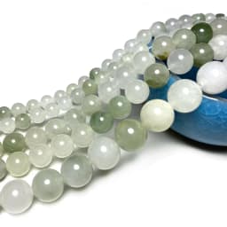 Natural Green Stone Beads Agate Crystal Jade Turquoise Loose Round Spacer Bead for Jewelry Making Diy Bracelet Accessories 15''