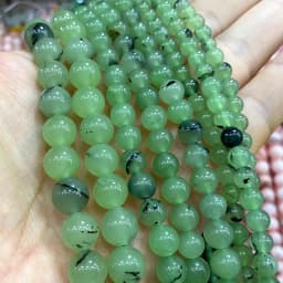 Natural Green Stone Beads Agate Crystal Jade Turquoise Loose Round Spacer Bead for Jewelry Making Diy Bracelet Accessories 15''