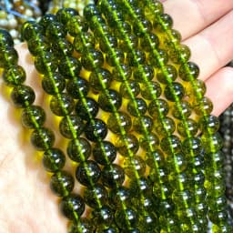 Natural Green Stone Beads Agate Crystal Jade Turquoise Loose Round Spacer Bead for Jewelry Making Diy Bracelet Accessories 15''