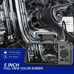 5''IPS Screen Industrial Endoscope Video Autofocus Camera HD1080P Single Dual Triple Lens Pipe Inspection Borescope Waterproof