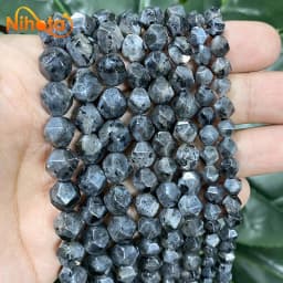 Natural Stone Faceted Turquoise Tiger Eye Stone Jaspers Quartz Agates Loose Spacers Beads for Jewelry Making 14" Inch 6/8/10mm
