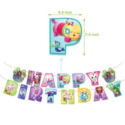Gabby Dollhouse Cats Birthday Decoration Balloon Disposable Tableware Cat Balloons Kids Gabby Doll House Figures Party Supplies