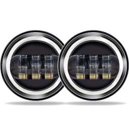 Motorcycle 2pcs 4.5 inch Led Fog Light DRL Led Fog Halo Ring 30W Round Waterproof 4 1/2 Auxiliary Passing Lamp