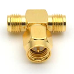 SMA 3 Way Adapter SMA Male to Dual 2 SMA Female Splitter 'T' Type Connector Adapters