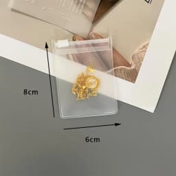 10PCS Transparent EVA Frosted Zipper Bags Jewelry Packaging Pouches DIY Handmade Earring Necklace Bracelet Storage Organizer