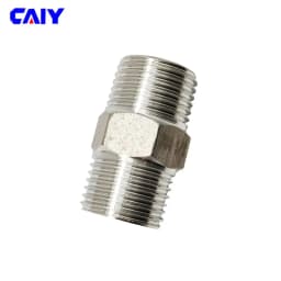1/8" 1/4" 3/8" 1/2" 3/4" BSP Thread 304 Stainless Hex Steel Pipe Fitting Head Male Fittings Water oil Air Connector