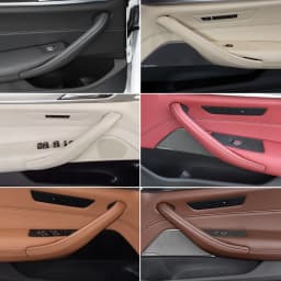 Car Interior Left Right Passenger Door Front Rear Pull Handle Leather Outer Cover For BMW 5 Series G30 G31 M5 F90 2017-2023