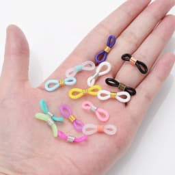 50Pcs Eyeglasses Ear Hook Connector Spectacles Chain Glasses Retainer Ends Rope Cord Holder Strap Retainer End Loop Findings