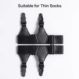 1 Pair Black Sock Garters for Women Girl JK Japanese Style Adjustable Elastic Non-Slip Sock Garter Holder Belt Leg Suspenders