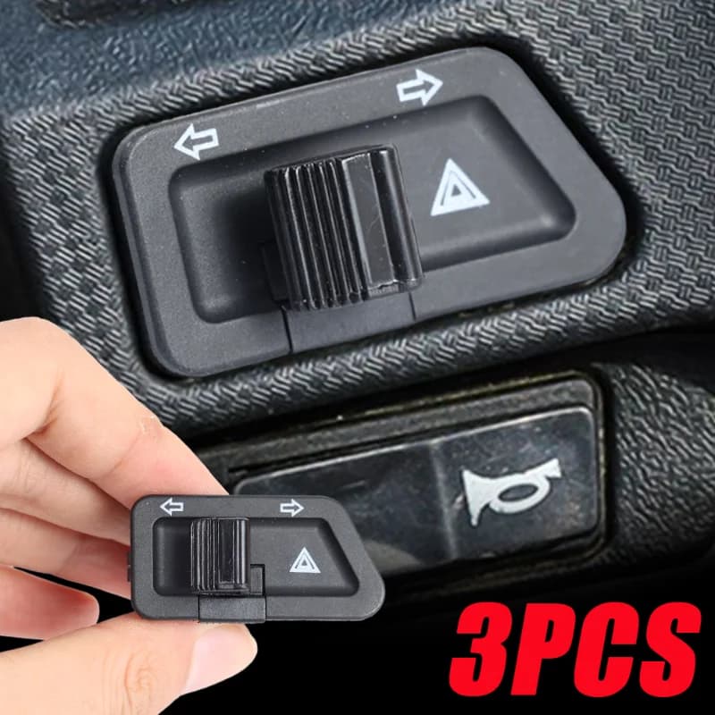 Motorcycle Turn Signal Switch Button 3 Pin Double Flash Light on/off Start Button for Electric Vehicles Scooter Parts Replace