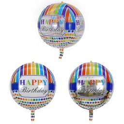 22 Inch New Round Aluminum Transparent 4d Balloon Birthday Theme Party Decoration Balloon Wholesale