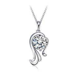 Fashion Silver Color Zodiac Sign 12 Constellation Pendant Necklaces Sparkling Zircon Charm Necklace for Women Girl Birthday Gift