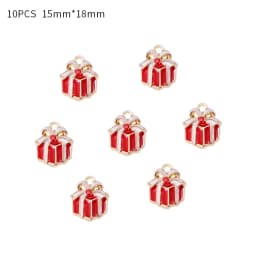 10-80pcs Enamel Christmas Charms Fashion Metal Alloy Xmas Pendant for DIY Jewelry Making Accessories Christmas Decoration