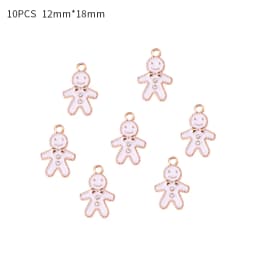 10-80pcs Enamel Christmas Charms Fashion Metal Alloy Xmas Pendant for DIY Jewelry Making Accessories Christmas Decoration