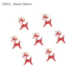 10-80pcs Enamel Christmas Charms Fashion Metal Alloy Xmas Pendant for DIY Jewelry Making Accessories Christmas Decoration