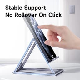 Hagibis Phone Stand Aluminum Cell Phone Adjustable Desk Phone Holder for iPhone 15/16/17 Pro Max SE Tablet Support Mount Stand