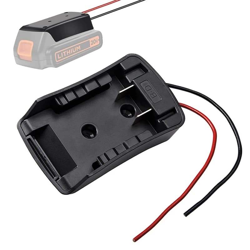 Battery Adapter Converter for Black&Decker 18V 20V Li-ion Battery LB20 DIY Power Wheels Adapter Power Connector with 14AWG Wires