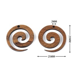 6pc/lot Fish/Flower shape Wood Pendant Resin Plate Pendants Jewelry Accessory Handmade Connector DIY Earring Component for Women