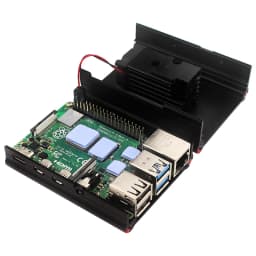 Raspberry Pi 4 Aluminum Case with Cooling Fan Heatsinks Active Cooler Anti-Falling Protection Box Shell for Pi 4