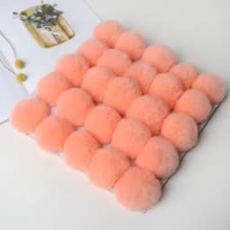 25pcs Faux Rabbit Fur Pom Pom 6cm 8cm Artificial Plush Fluffy Pompom Balls for Diy Hats Gloves Keychain Charms Sewing Supplies
