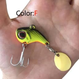 New Arrival 1PCS 5g/7g/10g Metal VIB Fishing Lure Spinner Sinking Rotating Spoon Pin Crankbait Sequins Baits Fishing Tackle