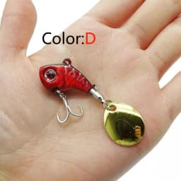 New Arrival 1PCS 5g/7g/10g Metal VIB Fishing Lure Spinner Sinking Rotating Spoon Pin Crankbait Sequins Baits Fishing Tackle