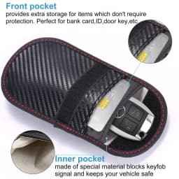 Car Key Signal Blocker Case Faraday Cage Fob Pouch Keyless Rfid Blocking Bag Car Accessories