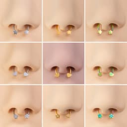 1pc Star Heart Flower CZ Septum Pierc Nose Ring Cartilage Tragus Helix Lip BCR Circular Hoop Piercing Jewelry 16G Free Shipping