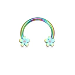 1pc Star Heart Flower CZ Septum Pierc Nose Ring Cartilage Tragus Helix Lip BCR Circular Hoop Piercing Jewelry 16G Free Shipping