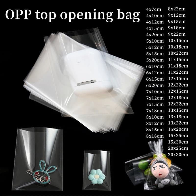 OPP transparent candy bag, candy cellophane, biscuit, baking, lollipop bag, party and wedding card, holiday gift packaging bag