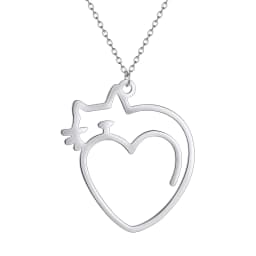 Stainless Steel Heart of Etheria Necklace She-ra Cosplay Pendant She-ra's Safe Heart Necklace for Men and Women Vintage Jewelry