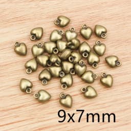 30pcs 9x7mm 15x13mm Alloy Enamel Heart Handmade Charms Pendant DIY Jewelry Making Accessories for Earrings Bracelet Necklace