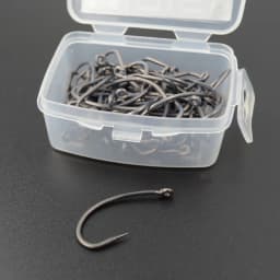 50pcs Carp Fishing Hook Coating Barbless Non-barb Fishhooks High Carbon Steel 8004