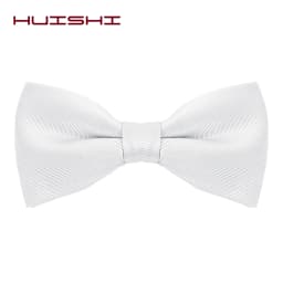 HUISHI Bow Ties For Men Solid Stripe Black Pearl White Bowtie Elegant Mans Bussiness Wedding Party Accessories Butterfly Bow