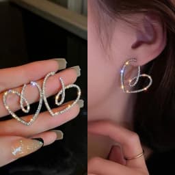 Fashion Heart Stainless Steel Hoop Earrings for Women Punk Vintage Piercing acier inoxydable Earring For Girl Christmas Gifts