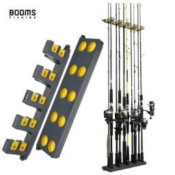 Booms Fishing WV4 Fishing Rod Holders Vertical Wall Rod Rack Store Up to 10 Rods For Fishing Pole Holder Storage Tools 4 Colors