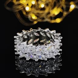 Fashion Brand Eternity Ring 925 Sterling silver Moissanite cz Engagement Wedding Band Rings for women Men Finger Party Jewelry