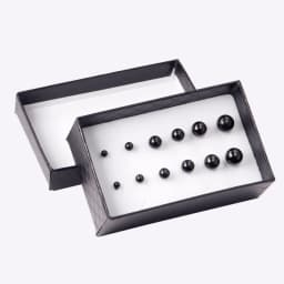 6 Pairs/Box Fashion Ball Earrings Set Mixed Size 316L Stainless Steel Anti-allergy Punk Ear Stud For Gift Jewelry Accessories