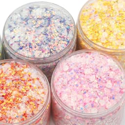 20g Sequin Glitter 3-6mm Mix Star Heart Dot Colorful Loose Sequins for DIY Shaker Card Nail Art Scrapbook Decor Makeup Confetti