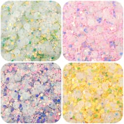 20g Sequin Glitter 3-6mm Mix Star Heart Dot Colorful Loose Sequins for DIY Shaker Card Nail Art Scrapbook Decor Makeup Confetti