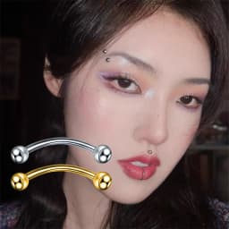 1PC Stainless Steel Helix Piercing Eyebrow Lip Labret Rings Stud Earring 6/8/10mm Tragus Barbell Tongue Bar Pircing Body Jewelry