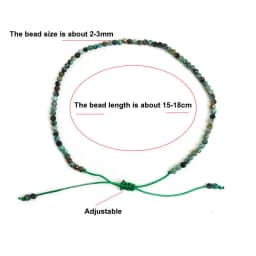 Faceted Gemstones 2-3mm Beads Hand Woven Adjustable Bracelet Crystal Quartz Agate Amazon Choker Men Female Jewelry Party Gift