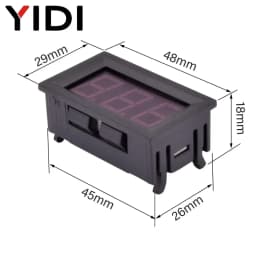 0.56 LED Digital Ammeter Voltmeter Panel DC 100V 10A AC 220V 500V 600V Calibrate Reading Red Green Blue Volt Amp Meter Gauge