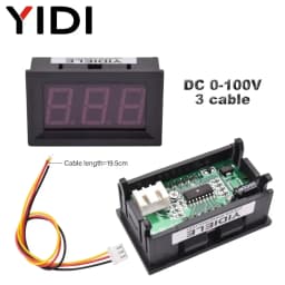 0.56 LED Digital Ammeter Voltmeter Panel DC 100V 10A AC 220V 500V 600V Calibrate Reading Red Green Blue Volt Amp Meter Gauge