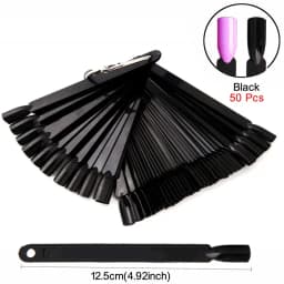 Nail Display Sticks Clear Natural Colors Nail Swatch Chart With Ring False Nail Tips Gel Polish Practice Display for Nail Art